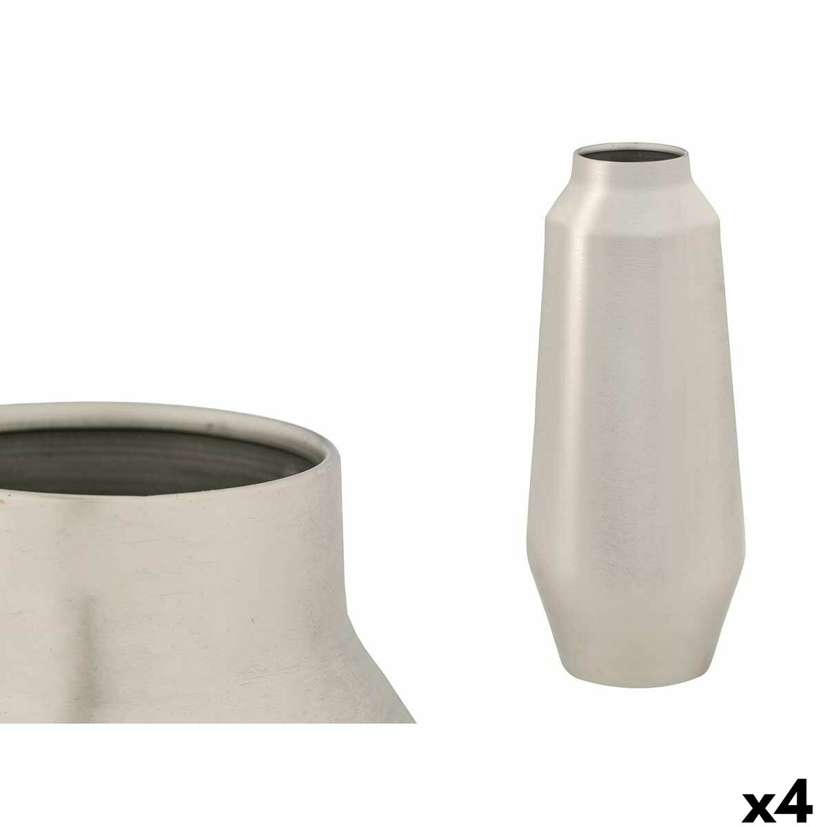 Vas Gift Decor Silvrig Järn 18 x 40 x 18 cm 39 x 17 x 39 cm (4 antal)