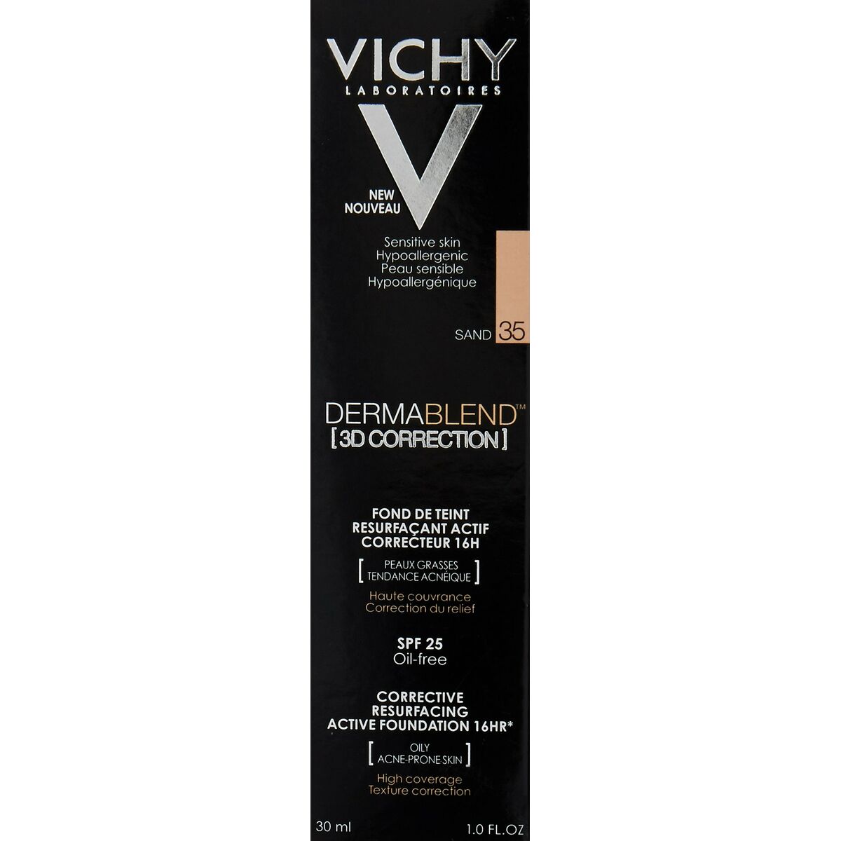 Flytande makeupbas Vichy Dermablend 3D 30 ml Sand Spf 25 - 2