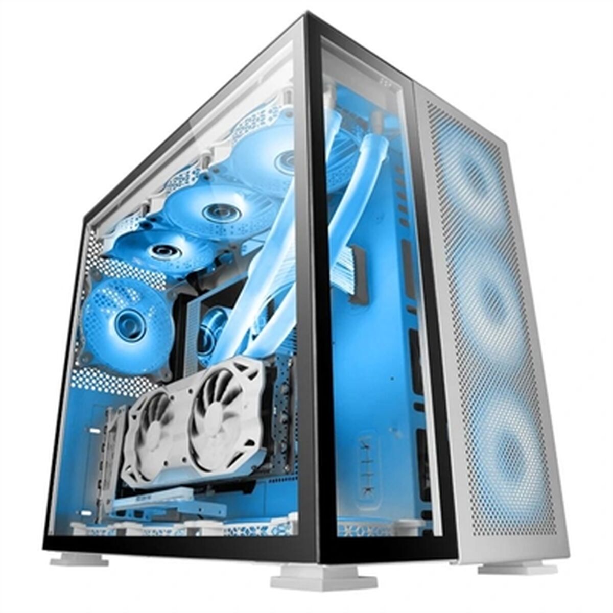 ATX Semitorn Mars Gaming MCNOVA XXL Aluminium Silvrig