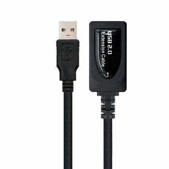 Skarvsladd USB NANOCABLE 10.01.0211 Svart 5 m