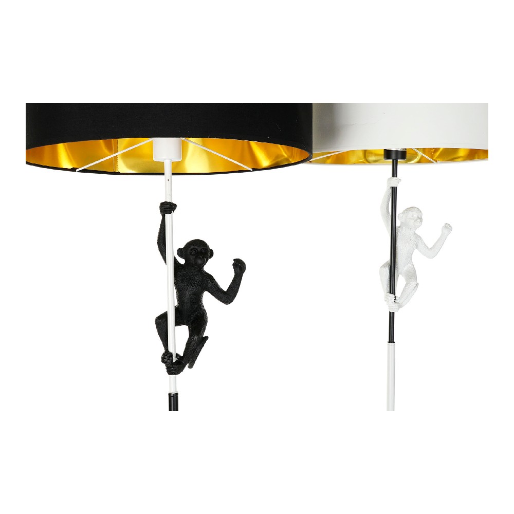 Golvlampa DKD Home Decor 8424001827312 44 x 44 x 166 cm Svart Gyllene Metall Vit Harts 220 V 50 W (2 antal) - 4