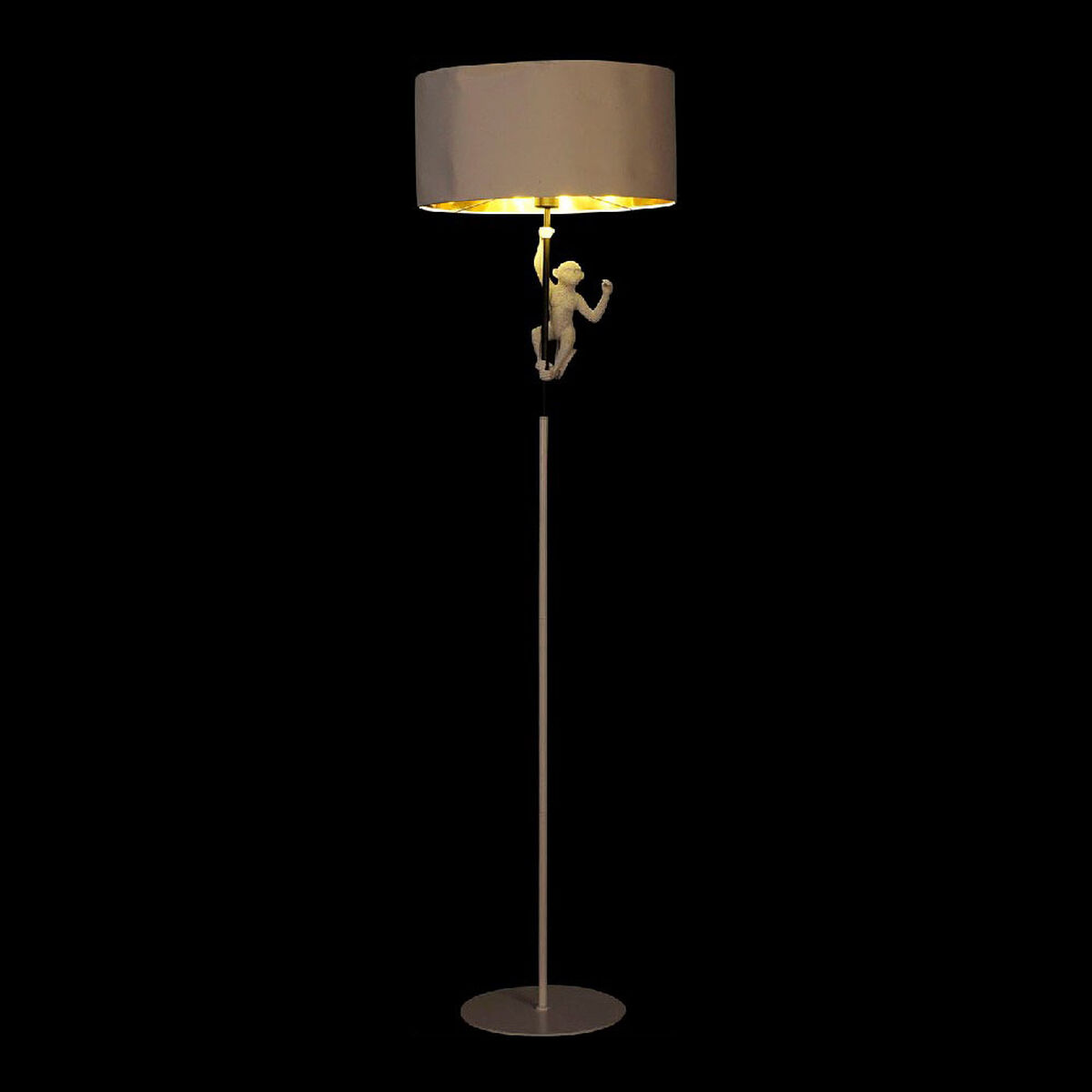 Golvlampa DKD Home Decor 8424001827312 44 x 44 x 166 cm Svart Gyllene Metall Vit Harts 220 V 50 W (2 antal) - 7