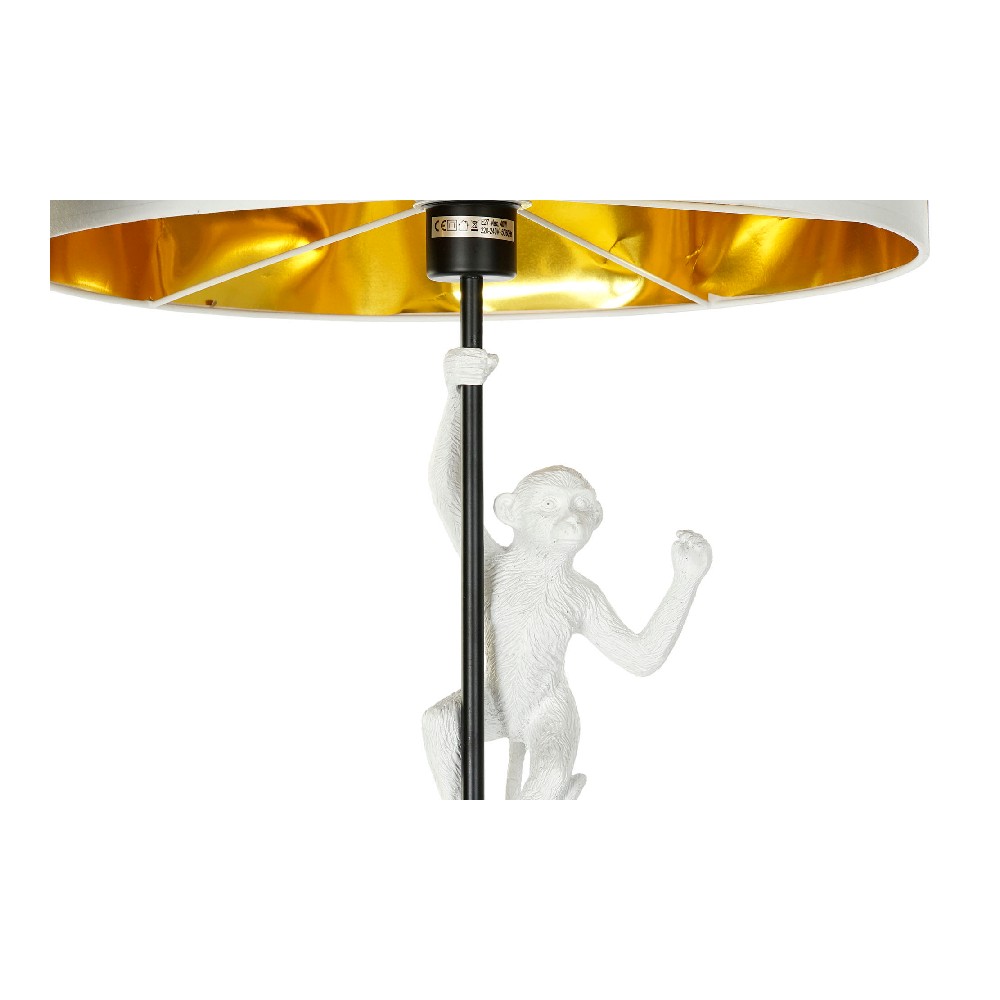 Golvlampa DKD Home Decor 8424001827312 44 x 44 x 166 cm Svart Gyllene Metall Vit Harts 220 V 50 W (2 antal) - 3