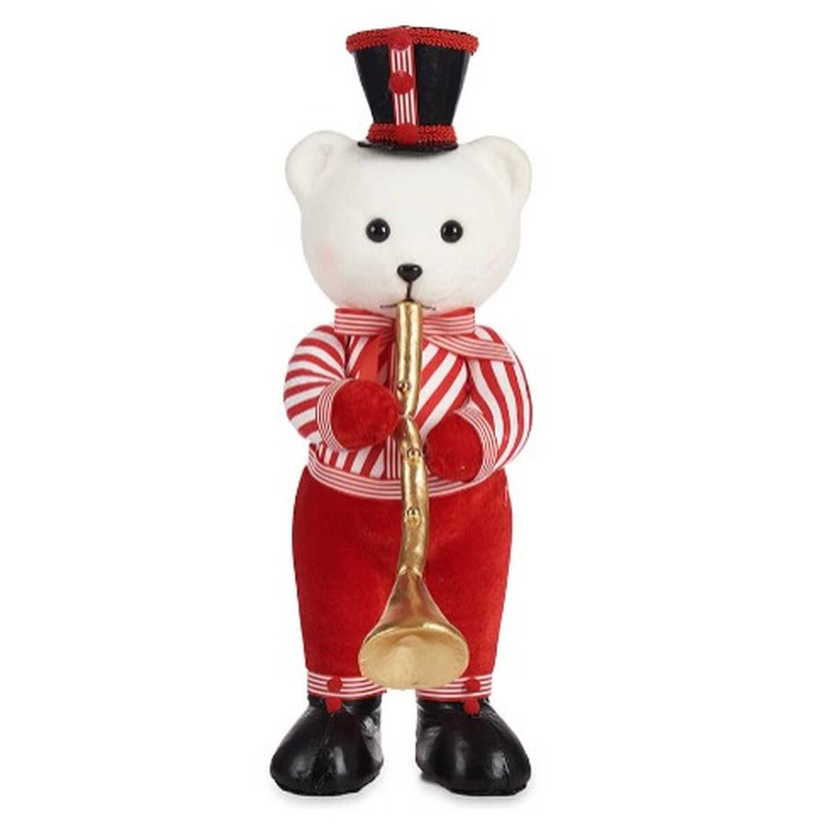 Julgranskula Krist+ Vit Svart Röd Björn Trumpet 15 x 46 x 25 cm (2 antal) - 3