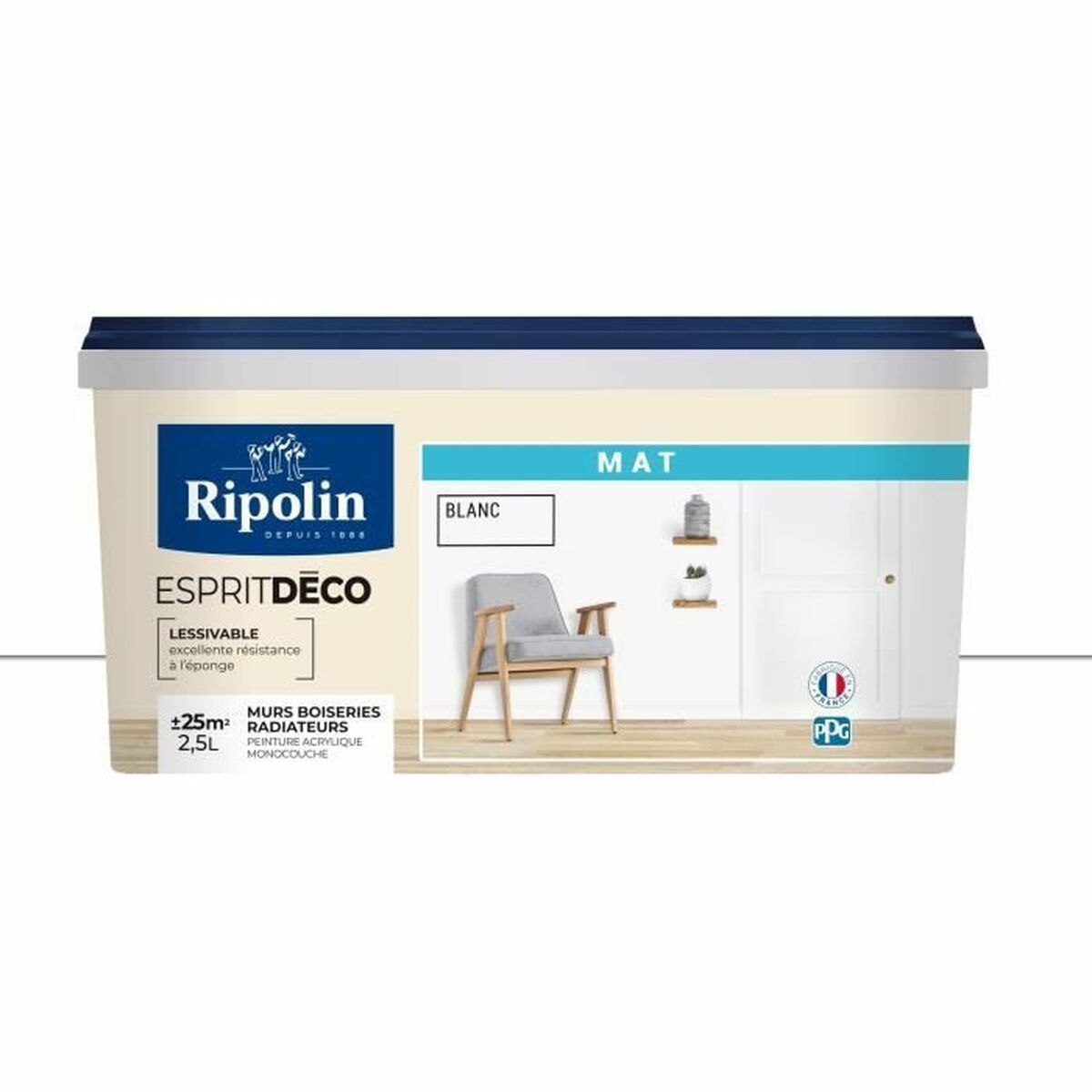 Måla Ripolin Vit 2,5 L - 2