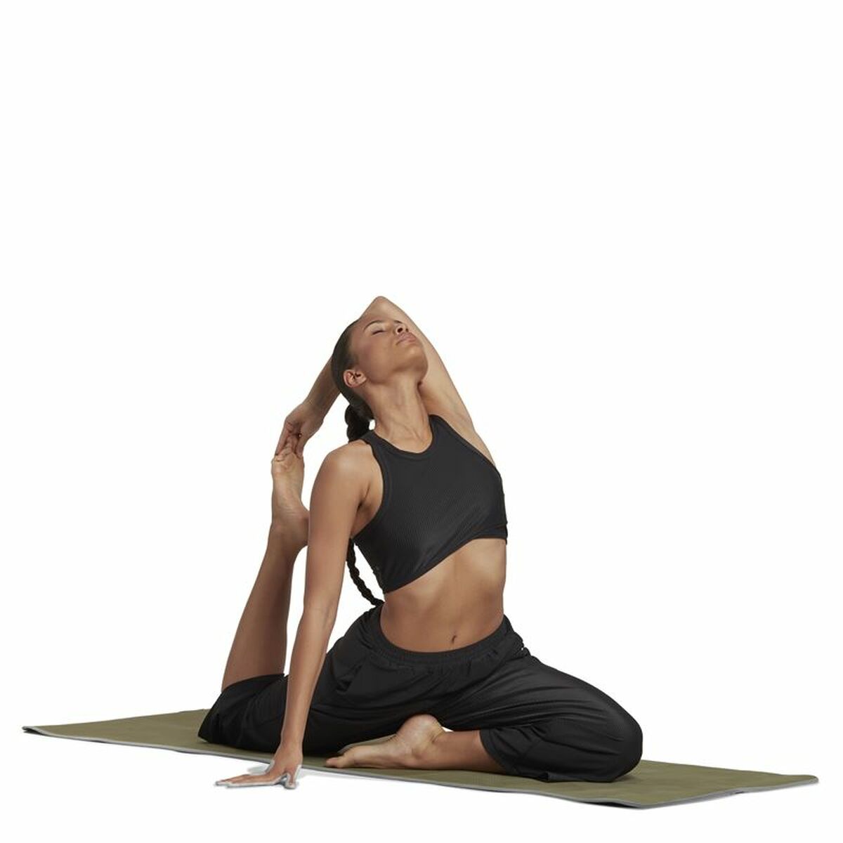 Sport-topp, Dam Adidas Studio Wrapeed Rib Svart - 4