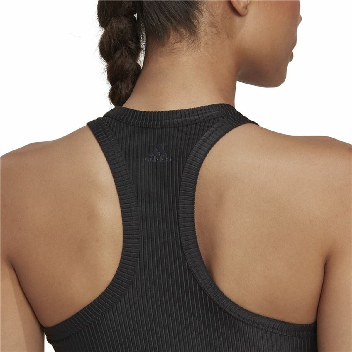 Sport-topp, Dam Adidas Studio Wrapeed Rib Svart - 2