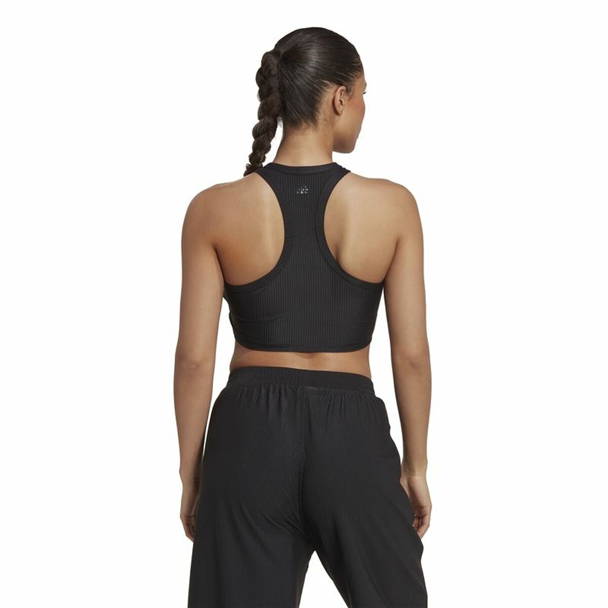 Sport-topp, Dam Adidas Studio Wrapeed Rib Svart - 5
