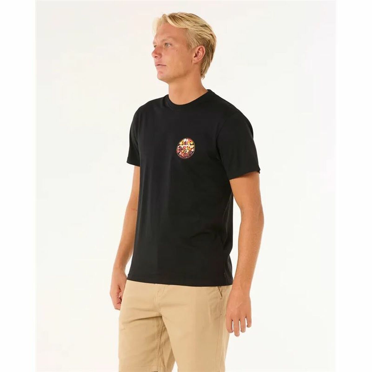 T-shirt med kortärm Herr Rip Curl Passage Tee Svart - 3