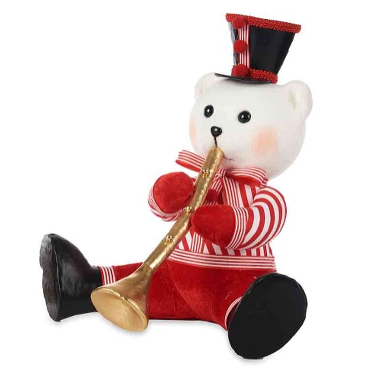 Julgranskula Krist+ Vit Svart Röd Björn Trumpet 32 x 31 x 26 cm (2 antal) - 2