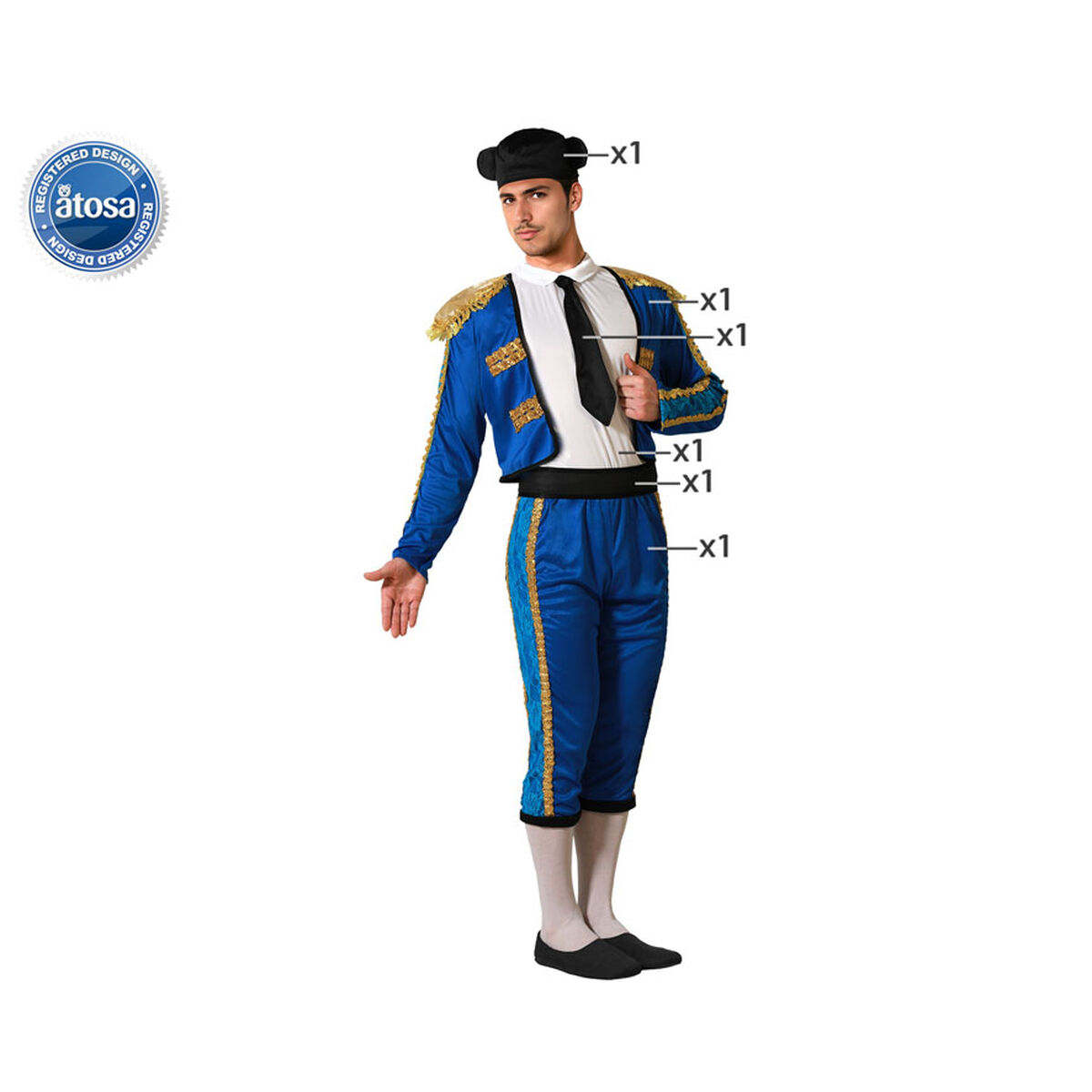 Maskeraddräkt vuxna Blå Matador XS/S - 2