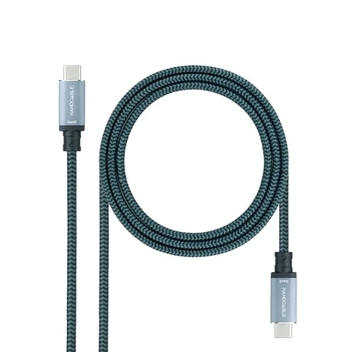 USB-C-kabel NANOCABLE 10.01.4101-COMB Grön 1 m (1 antal)