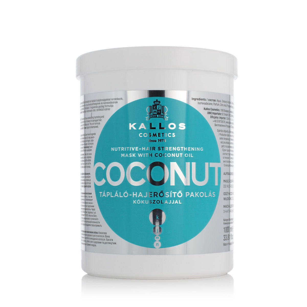 Vårdande hårinpackning Kallos Cosmetics Coconut 1 L