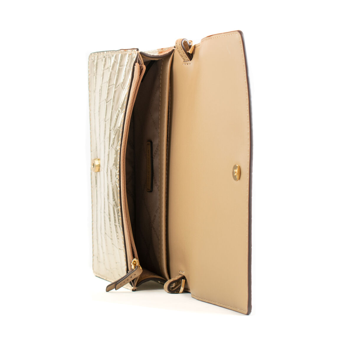 Axelväska Michael Kors 32F4GJ6C8K-PALE-GOLD Gyllene 22 x 14 x 6 cm - 3
