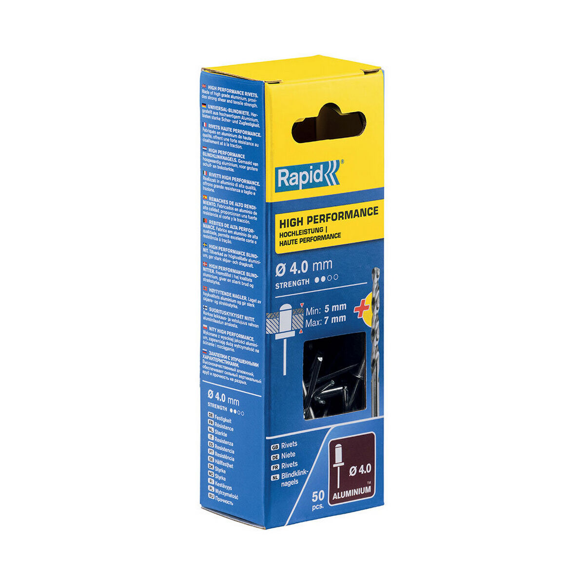 Nitar Rapid 5001459 Axel Ø 4 x 10 mm Aluminium (50 antal) - 6