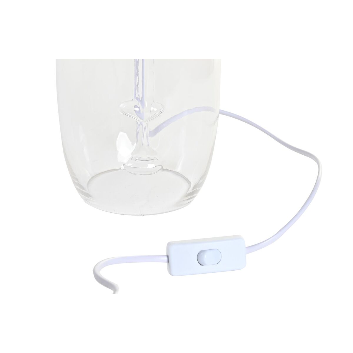 Bordslampa DKD Home Decor Glas Transparent Vit Ljusgrå 30 x 30 x 54 cm (2 antal) - 7
