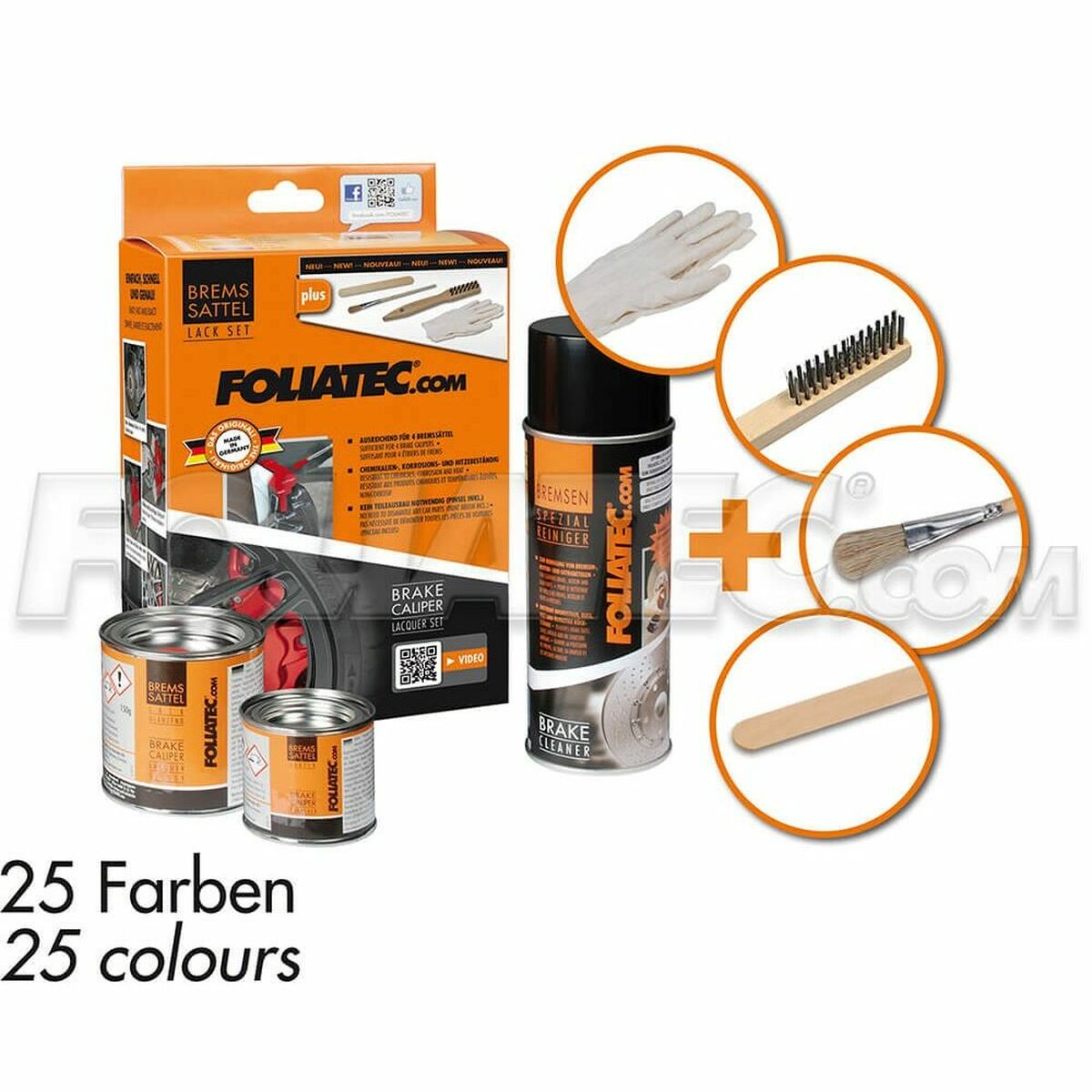 Målarset Foliatec FO2195 Bromsok Gul - 2
