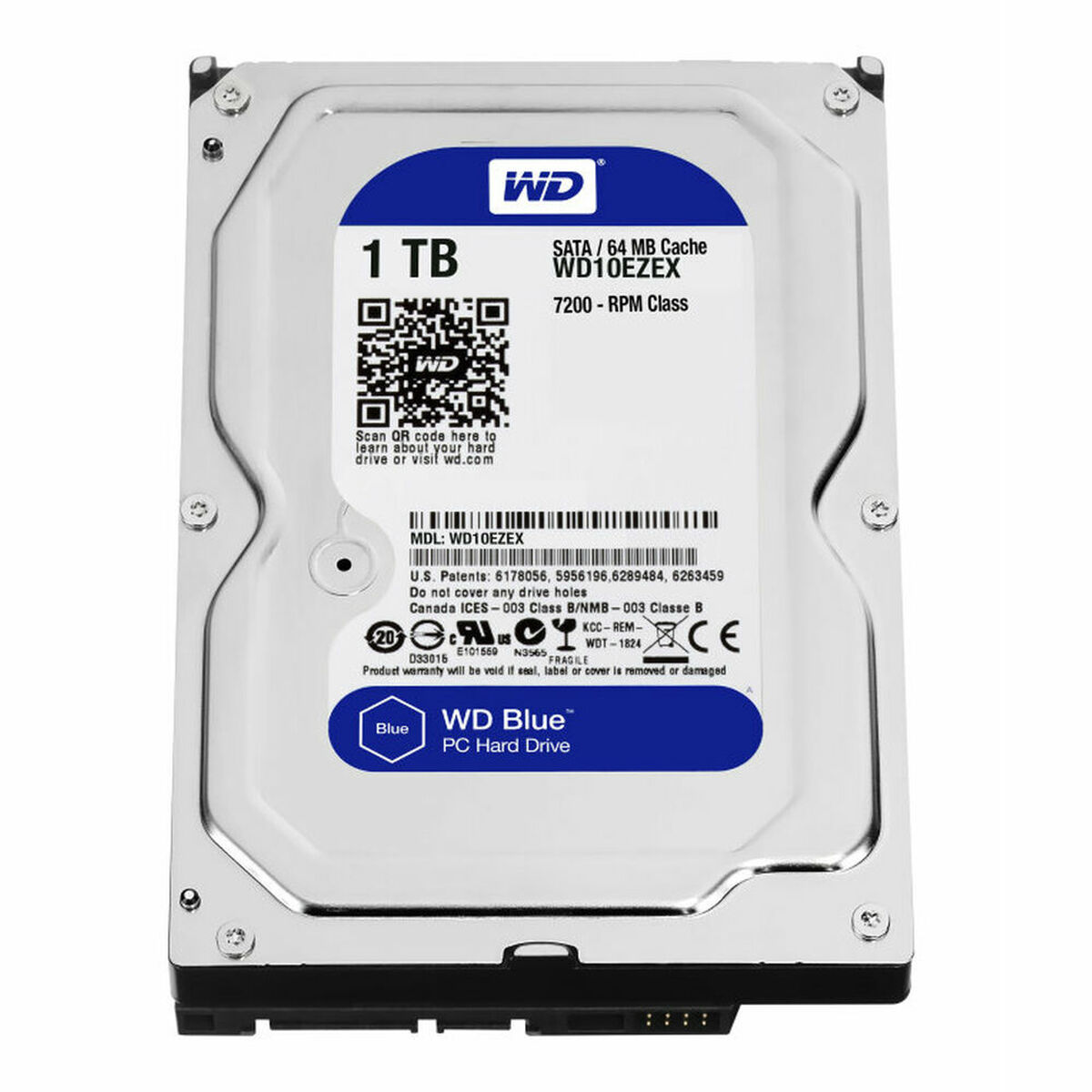 Hårddisk Western Digital WD10EZEX 1 TB 3,5" 1 TB 1 TB HDD 3.5"