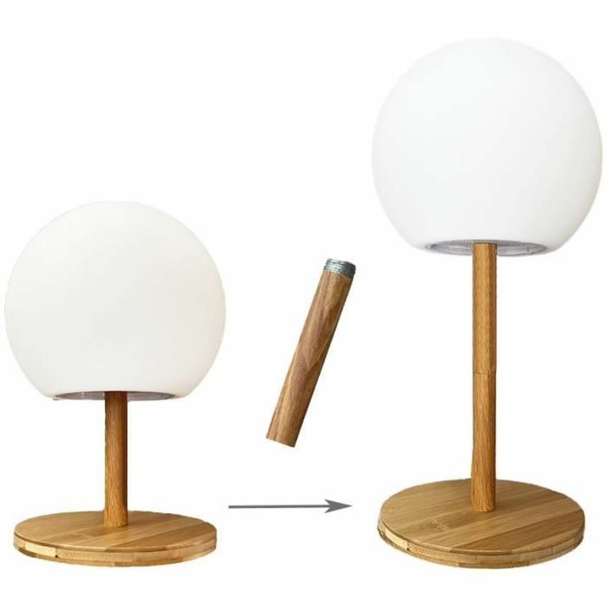 Bordslampa Lumisky Luny Brun 1,2 w Bambu - 3