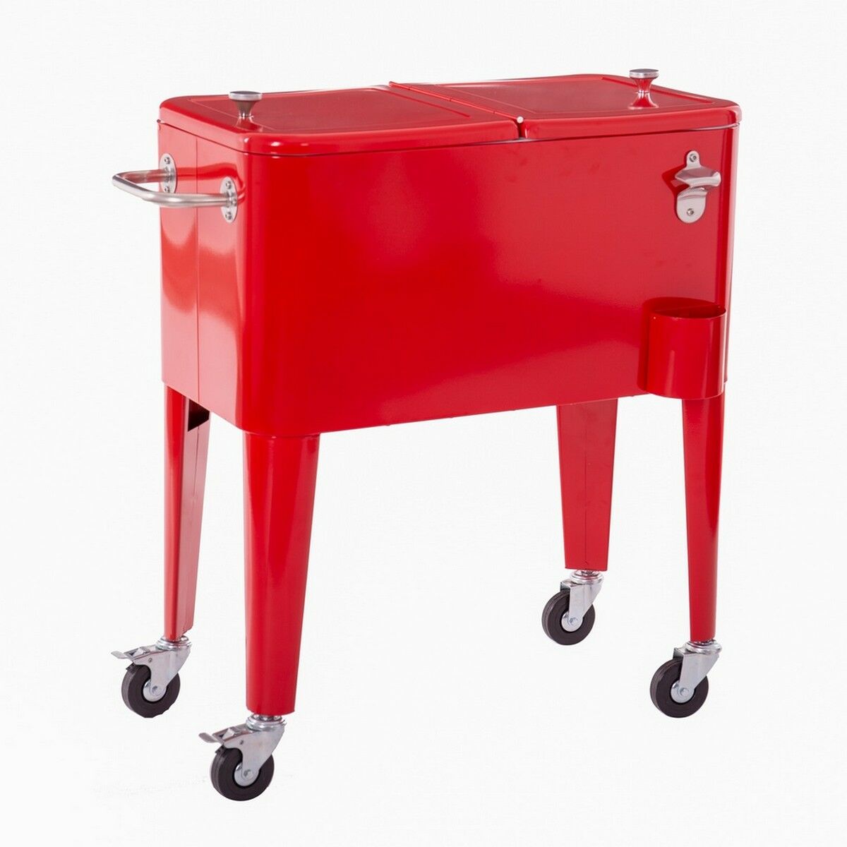 Bärbar kyl Fresh Röd Metall 74 x 43 x 80 cm