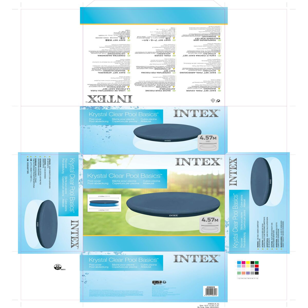 Pool Cover Intex 28023 EASY SET Ø 457 cm 457 x 20 x 457 cm - 11
