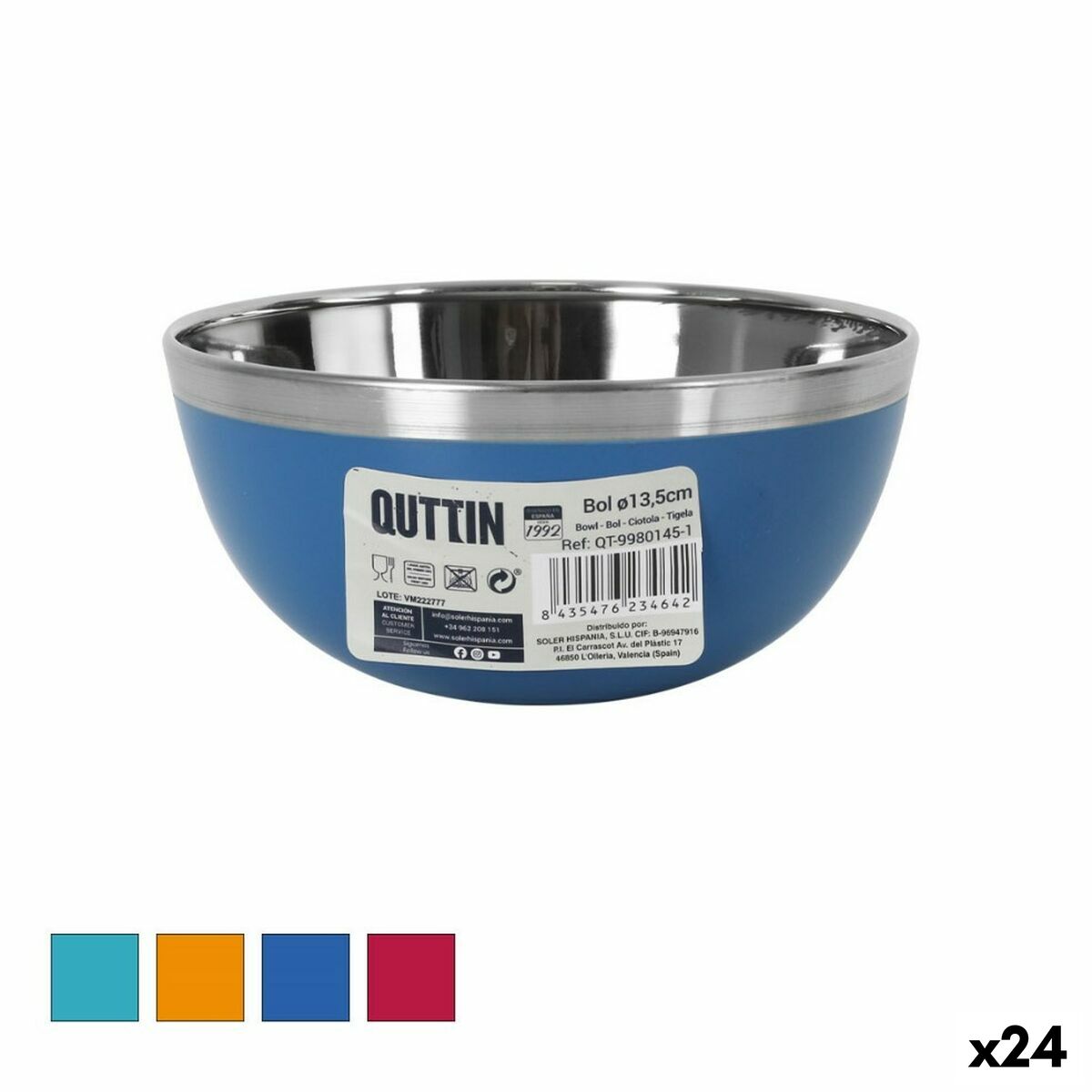 Skål Quttin Stål Ø 13 x 6 cm (24 antal)
