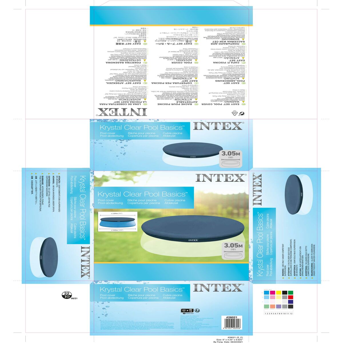 Pool Cover Intex 28021 EASY SET 284 x 30 x 284 cm - 11