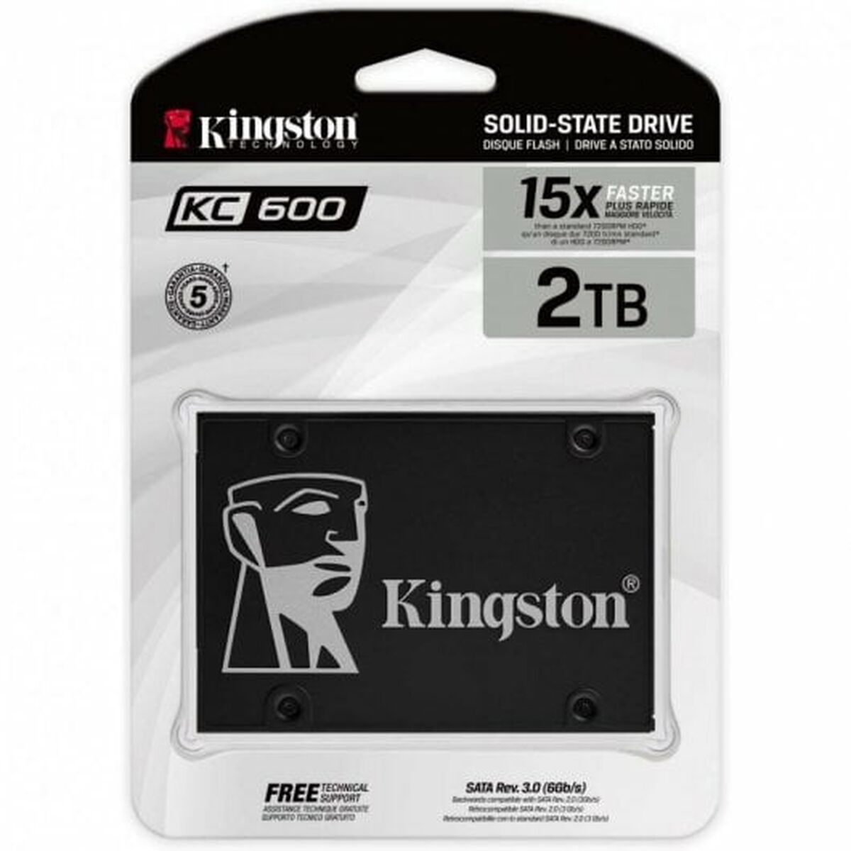 Hårddisk Kingston KC600 2 TB SSD - 7