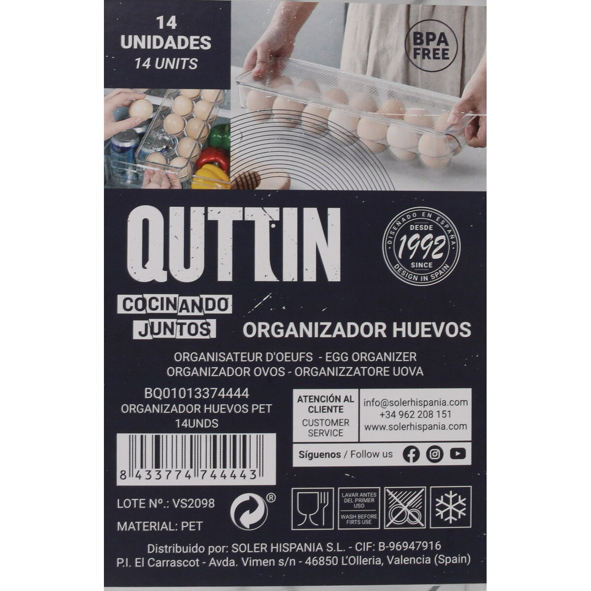 Äggkopp Quttin 14 37,7 x 11,6 x 7,5 cm (12 antal) - 5