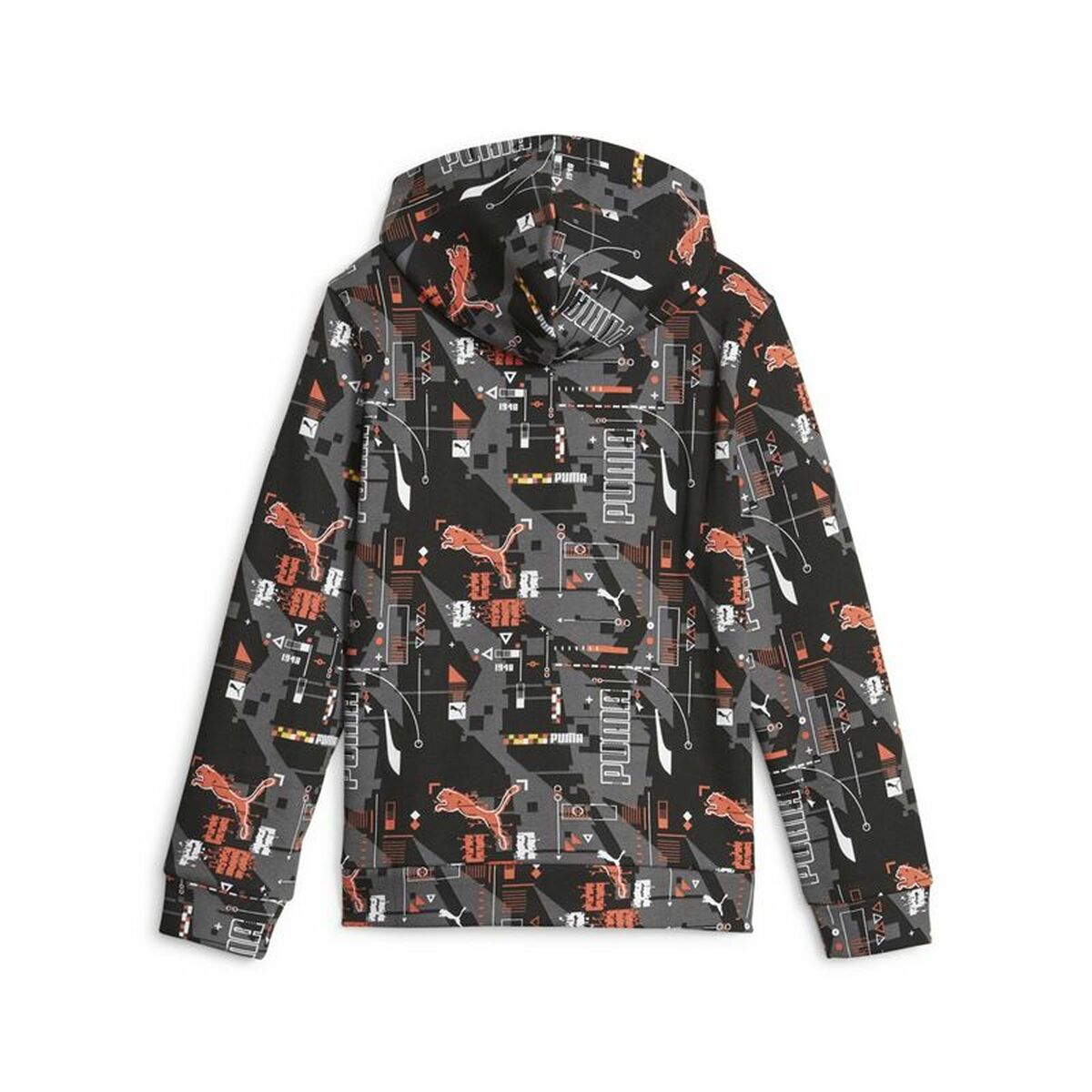 Tröja med huva Unisex Puma  Ess+ Futureverse Aop Svart - 3