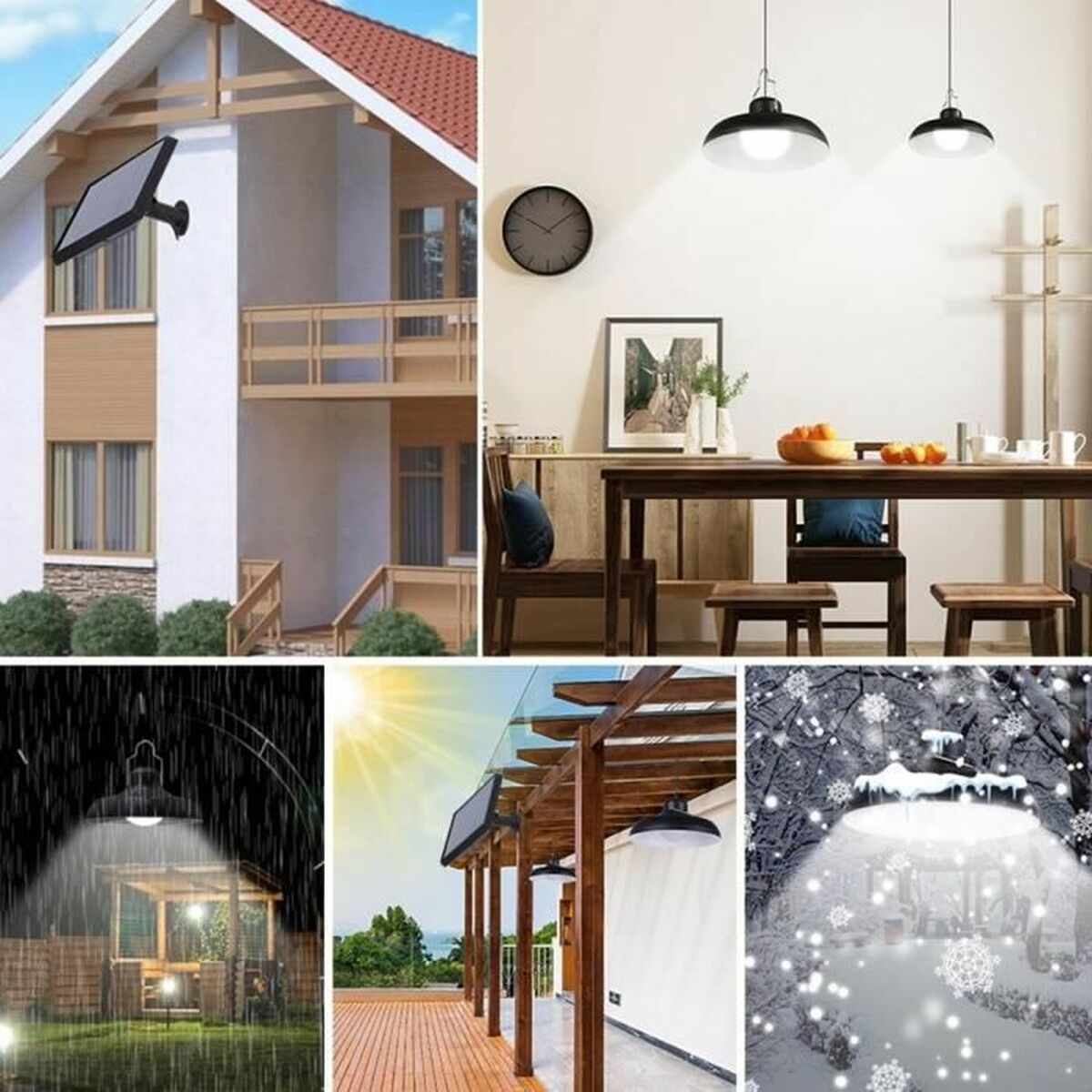 Taklampa Lumisky WAREN Svart Metall Modern - 2
