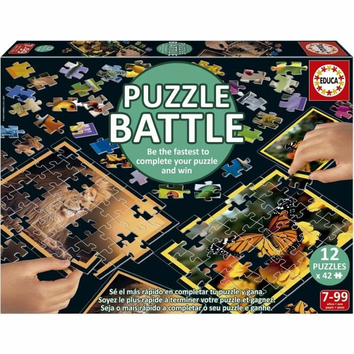 Pussel Educa Battle Jr Natura 42 Delar (12 antal)