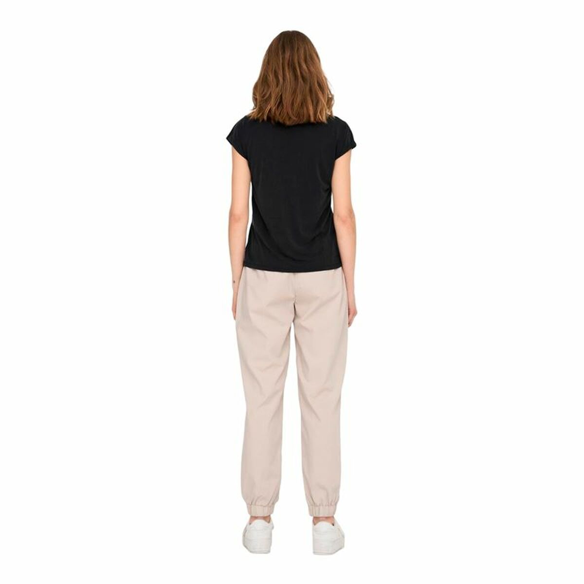 T-shirt med kortärm Dam Only Onlfree Life Mod.V-Neck Svart - 4