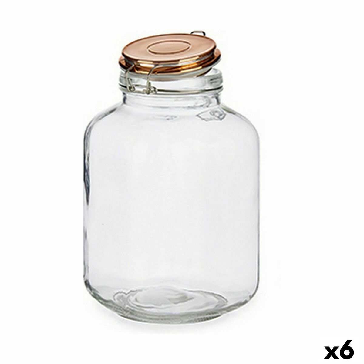 Burk Hermetisk stängning Koppar Metall 3 L 14 x 23,5 x 14 cm (6 antal) - 3