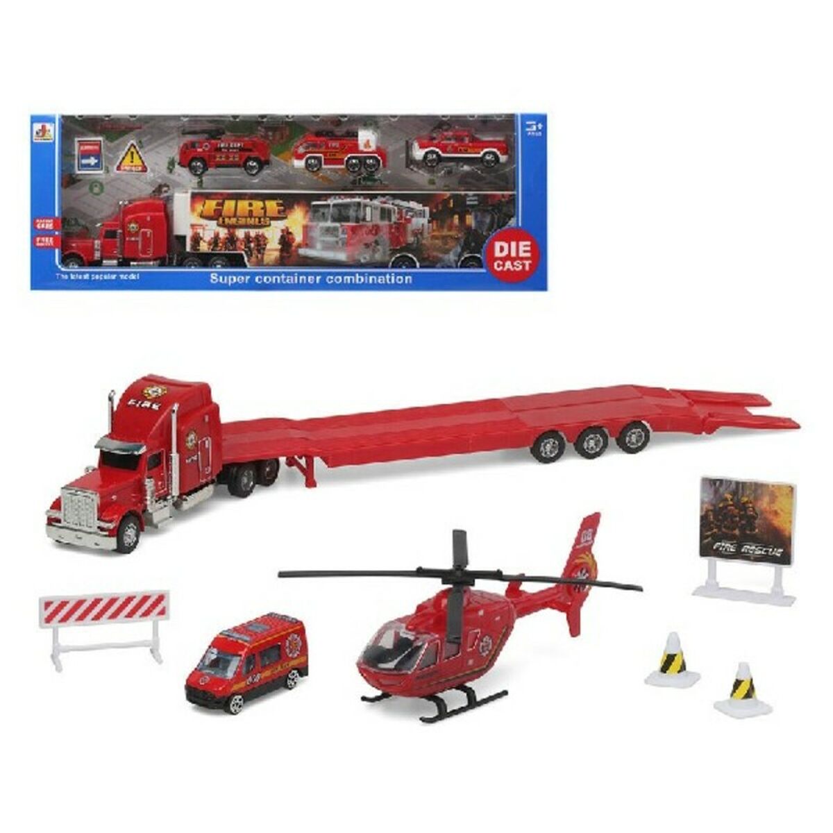 Playset Super Container Fire 39 x 14 cm Fordonsbil - 2