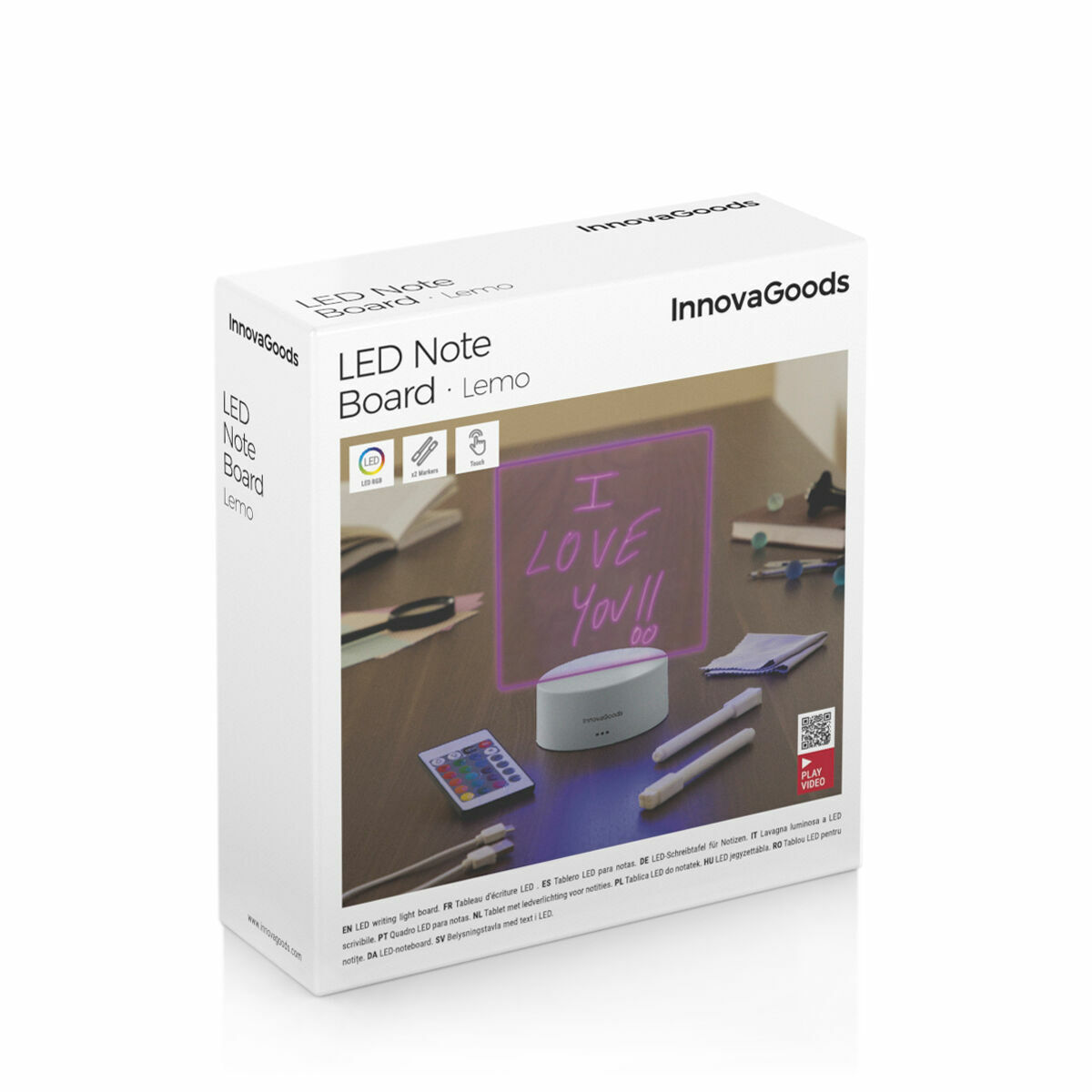 LED-tavla för anteckningar och meddelanden Lemo InnovaGoods - 2