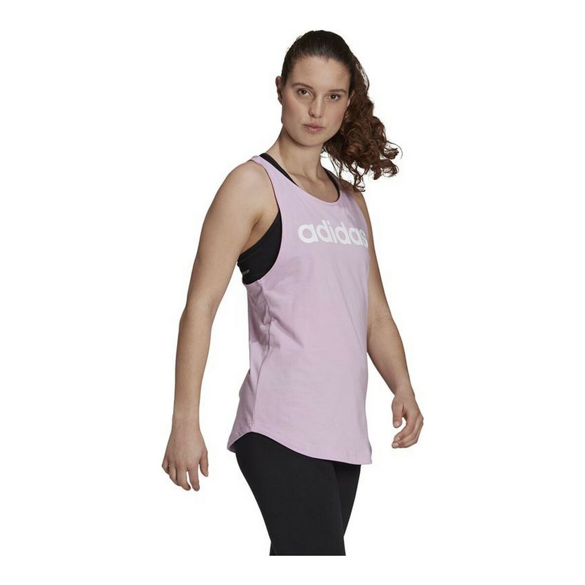 Tanktop, Dam Adidas Essentials Logo Lavendel - 11