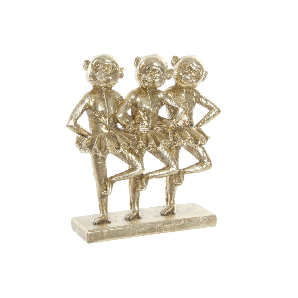Prydnadsfigur DKD Home Decor FZ-91957 Gyllene Kolonial Apa Overaller 23 x 9,5 x 24 cm