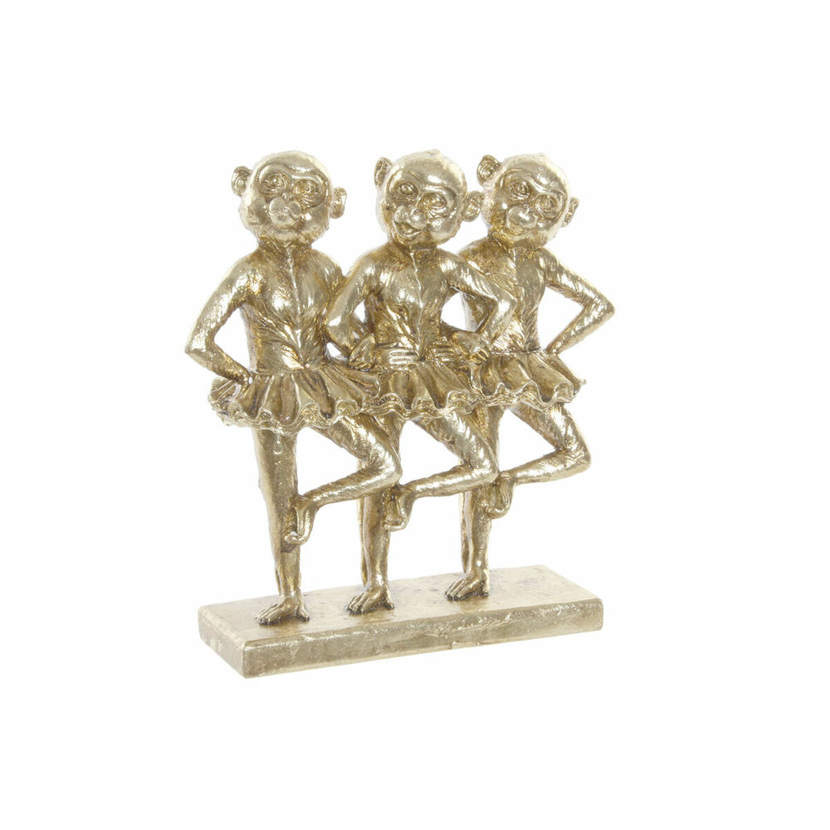 Prydnadsfigur DKD Home Decor FZ-91957 Gyllene Kolonial Apa Overaller 23 x 9,5 x 24 cm - 4