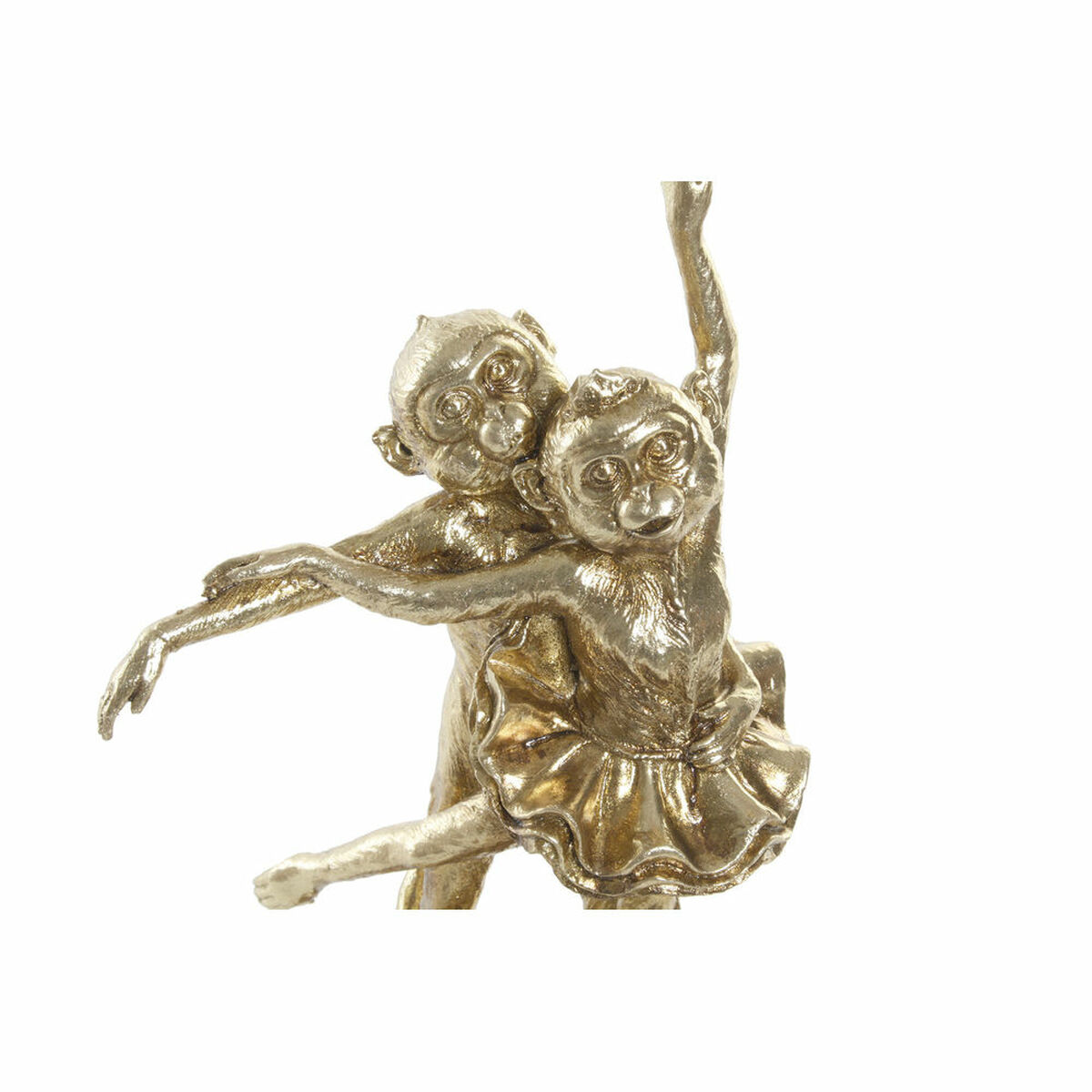 Prydnadsfigur DKD Home Decor FZ-95015 Gyllene Kolonial Apa Overaller 18,5 x 11,2 x 29,5 cm - 8