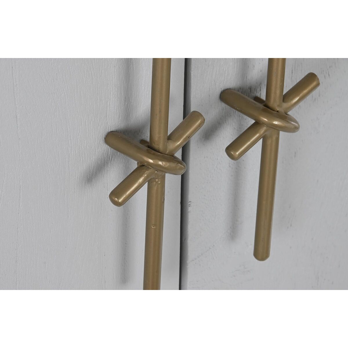 Skåp DKD Home Decor Vit Gyllene Järn Mangoträ 85 x 45 x 110 cm BAR - 14