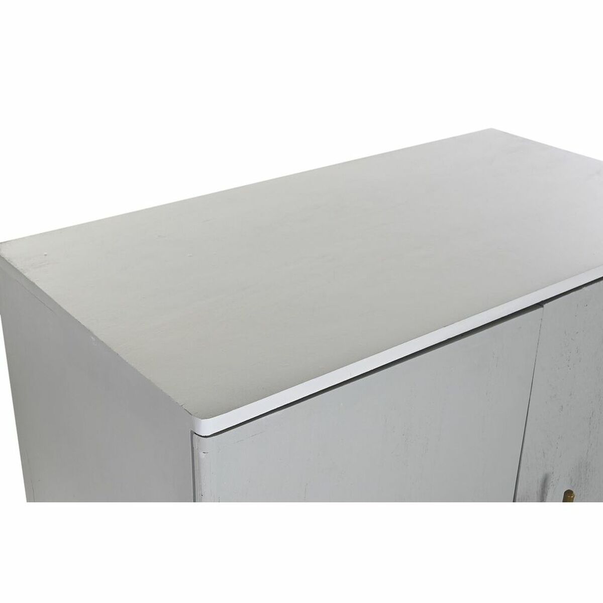 Skåp DKD Home Decor Vit Gyllene Järn Mangoträ 85 x 45 x 110 cm BAR - 15