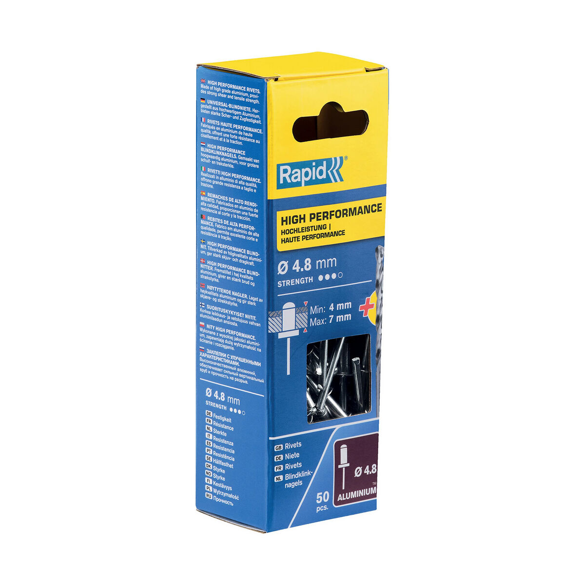 Nitar Rapid 5000387 Axel Ø 4,8 x 10 mm Aluminium (50 antal) - 4