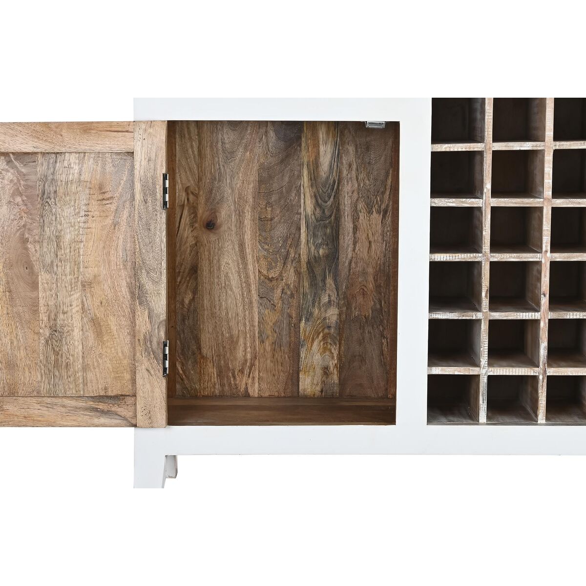 Flaskställ DKD Home Decor Naturell Vit Mangoträ (111 x 30 x 102 cm) - 10
