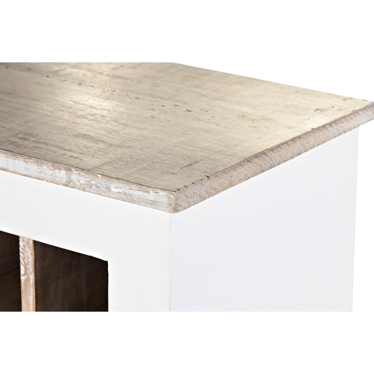 Flaskställ DKD Home Decor Naturell Vit Mangoträ (111 x 30 x 102 cm) - 8