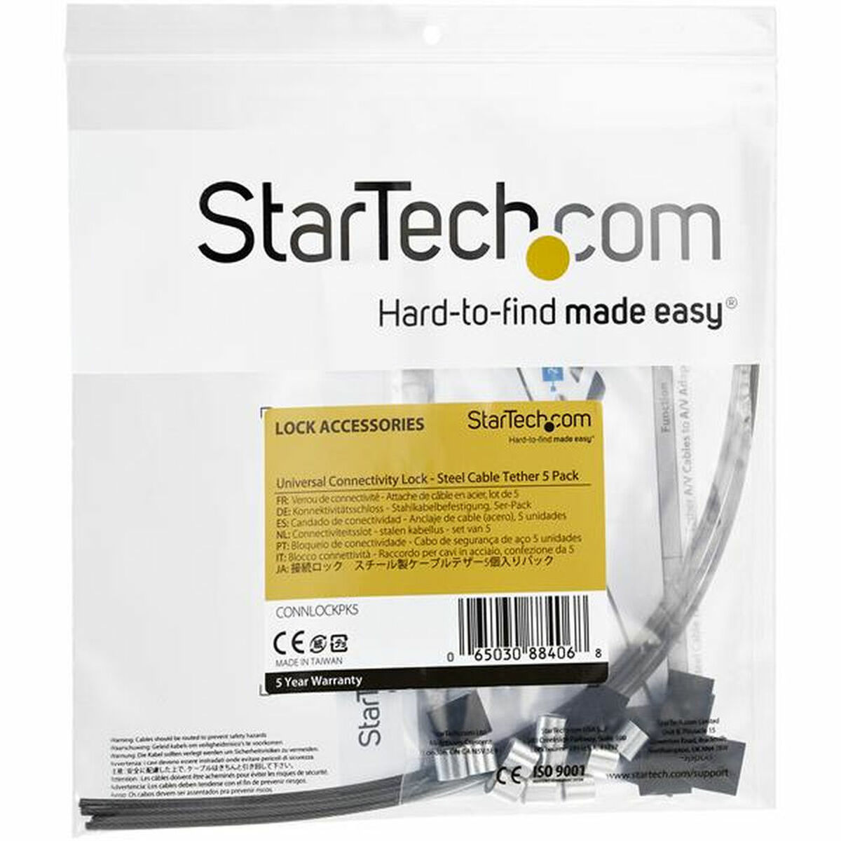 Säkerhetskabel Startech CONNLOCKPK5          5 st. - 11
