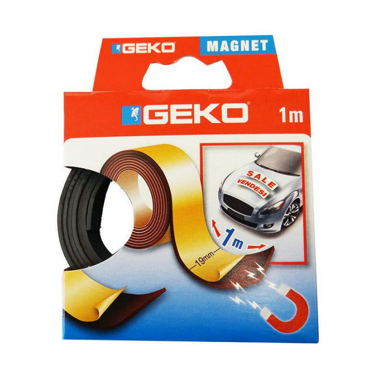 Magnetremsa Geko Svart 19 mm x 1 m - 2