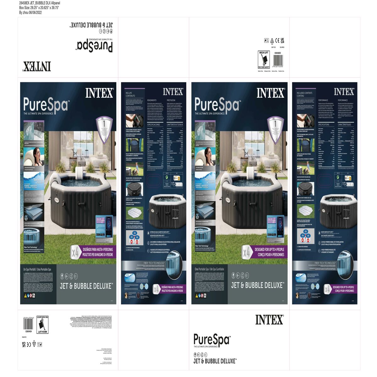 Uppblåsbart spa Intex 201 x 71 x 201 cm 795 L - 14