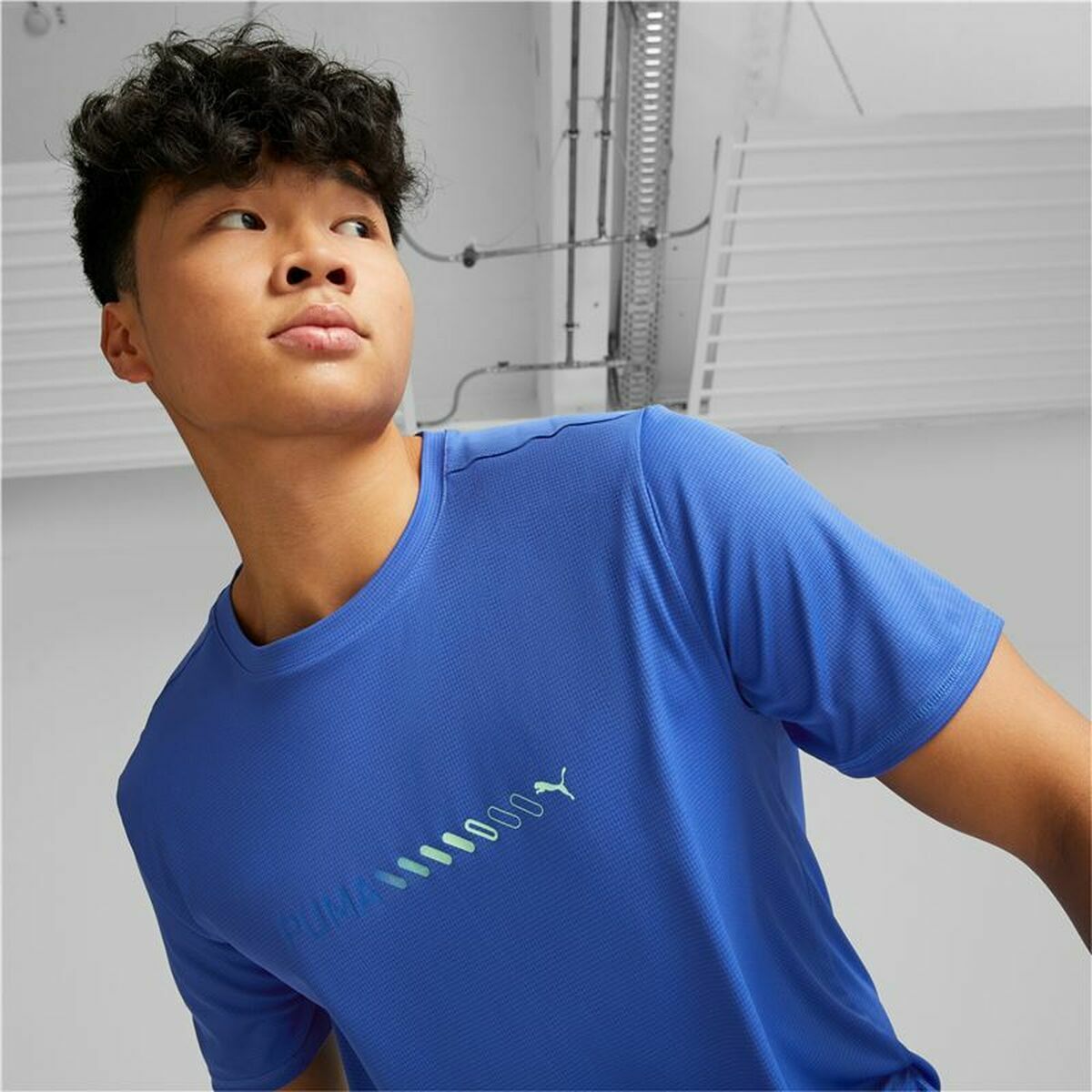 T-shirt med kortärm Herr Puma Run Favorite Logo Blå - 7