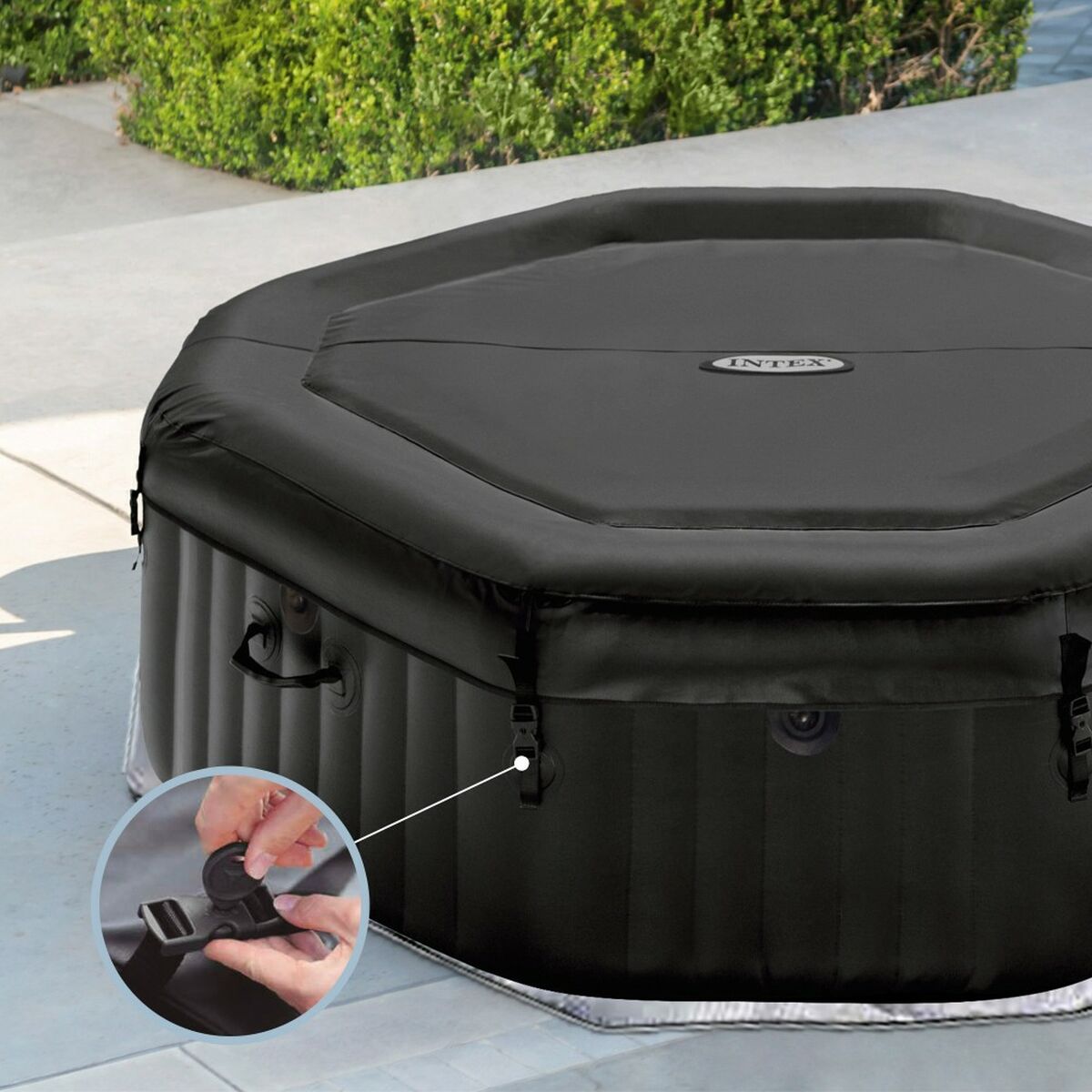 Uppblåsbart spa Intex 218 x 71 x 218 cm 1098 L - 4